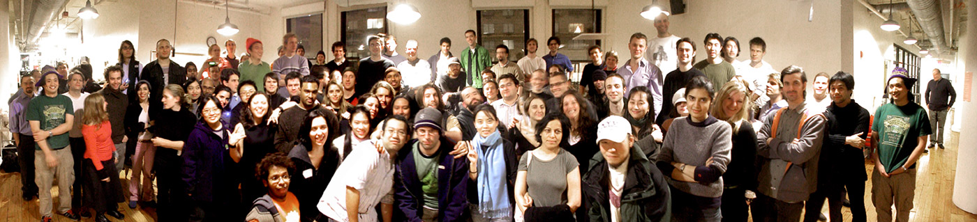 Winter 2004 panorama photo of ITP students